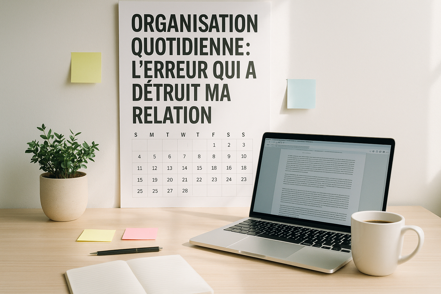 Organisation quotidienne : l&rsquo;erreur qui a détruit ma relation