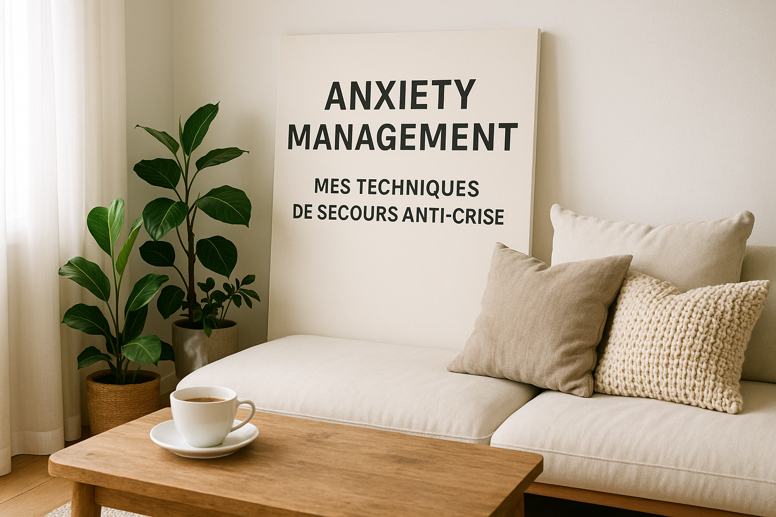 Anxiety management : mes techniques de secours anti-crise