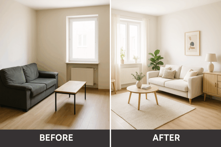 découvrez la transformation incroyable d’un salon avec seulement 300€. astuces déco, conseils d’aménagement et photos avant/après pour un résultat bluffant à petit prix !