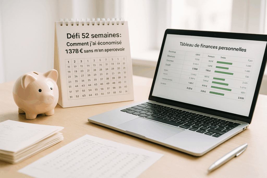 Défi 52 semaines : comment j&rsquo;ai économisé 1378€ sans m&rsquo;en apercevoir